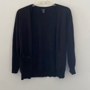 Black cardigan sweater